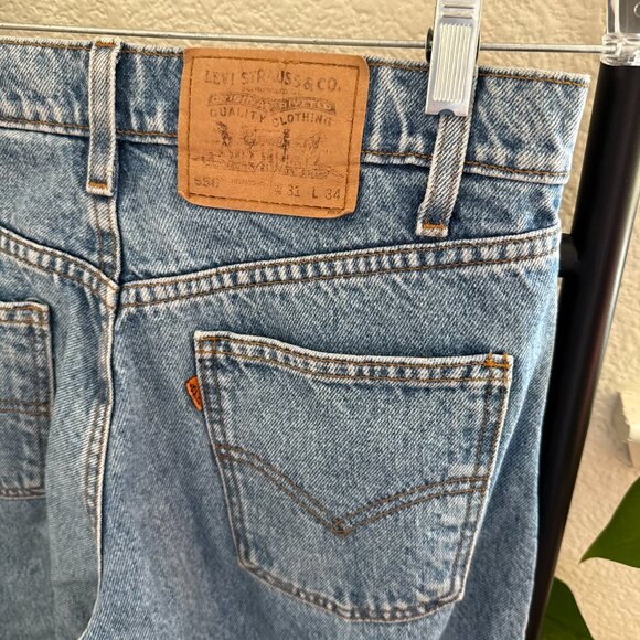 Vintage Orange Tab 550 Stone Wash Taper Leg Jeans Size 31x34 - Picture 2 of 5